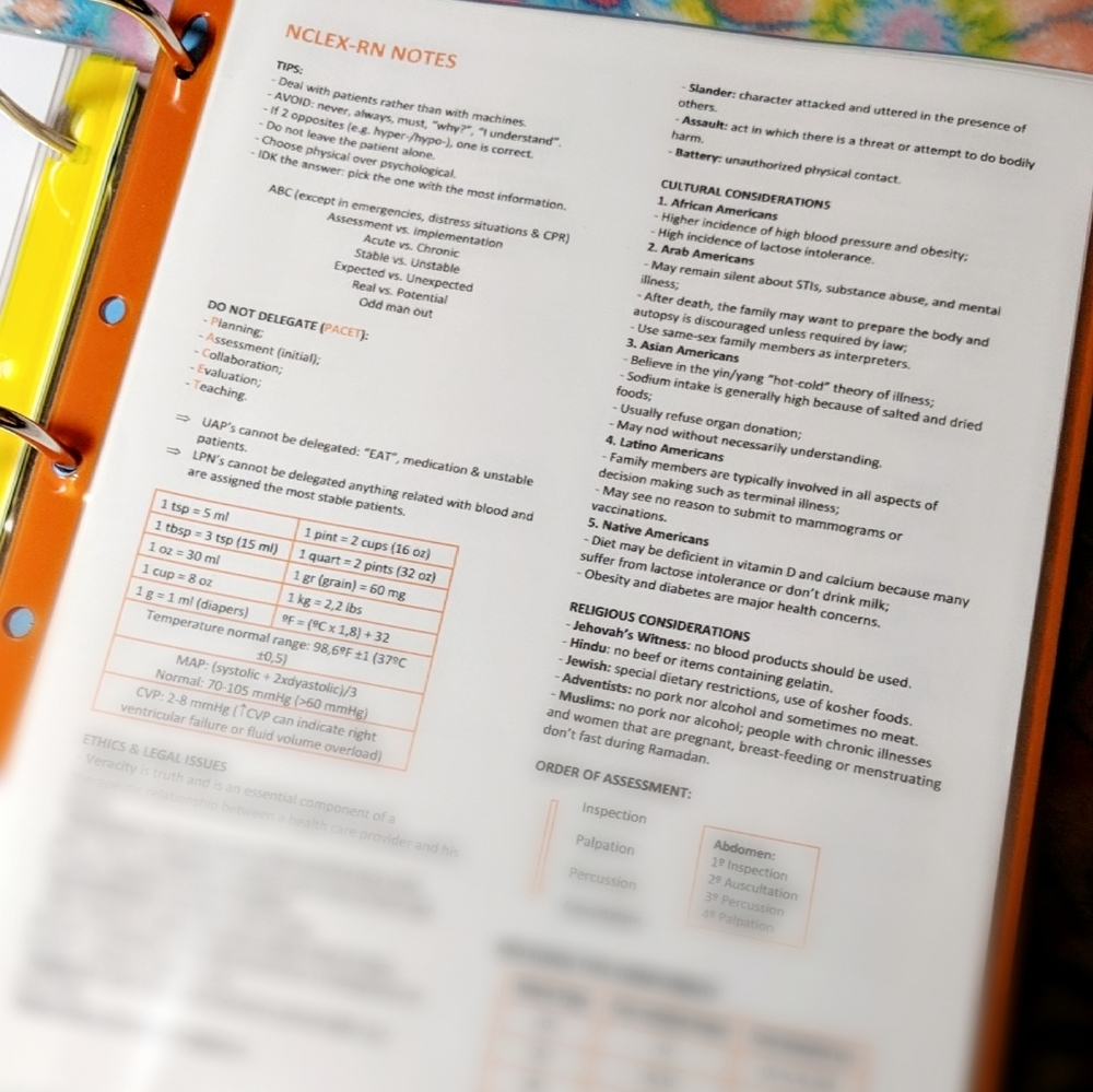 #️⃣9️⃣ 💥NCLEX REVIEW💥 Notes
